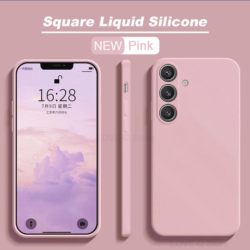 Чехол S24 S23 Ultra Plus, жидкий силиконовый чехол для телефона Samsung Galaxy S24 S23 S22 S 24 Ultra Plus S23Ultra S24Ultra, мягкий чехол