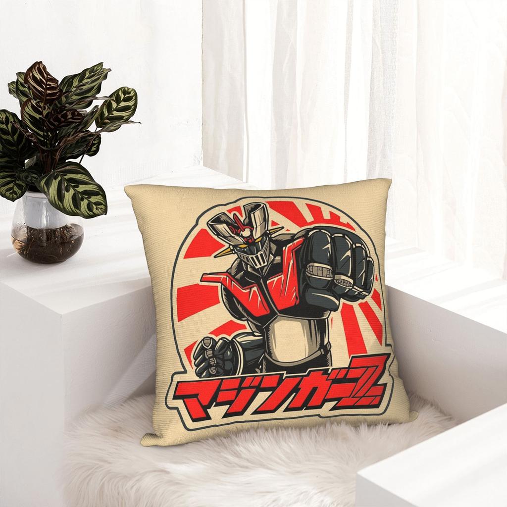 Ufo Robot Grendizer Наволочка с принтом Полиэстер Чехол для подушки Подарок Аниме Мультфильм Декоративная подушка Чехол Гостиная Квадратный