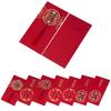 6 шт. Китайский Зодиак Тигр Новый Год CNY Анг Пао Золотой Ангпао Красный Конверт Пакет для Денег со словами Благословения