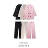 Kaslead New Women Clothes Western Style Wrinkle Effect Blazers Trousers 4387130 4387030