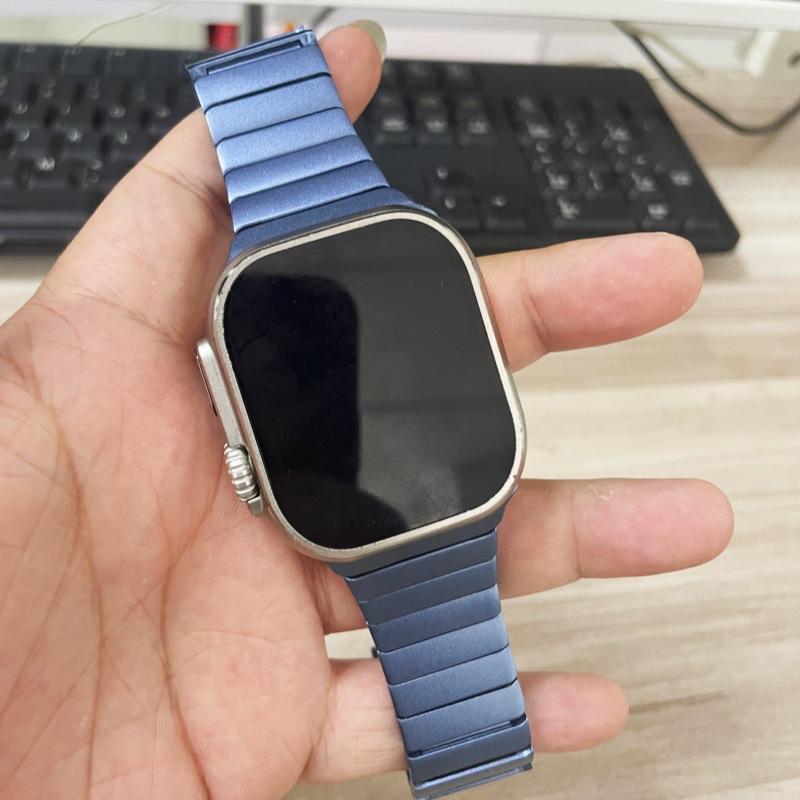 Применимый ремешок Apple s10 титановый applewatch9/8/7ultra1/2 бабочка пряжка нержавеющая сталь ремешок