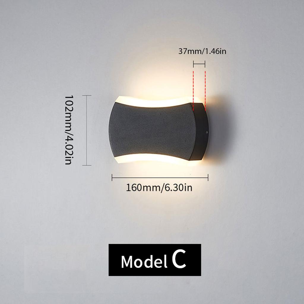 Настенный светильник светодиодный 85-265 В 6 Вт 12 Вт холодный белый теплый белый подходит для внутреннего наружного сада удобное украшение простая установка