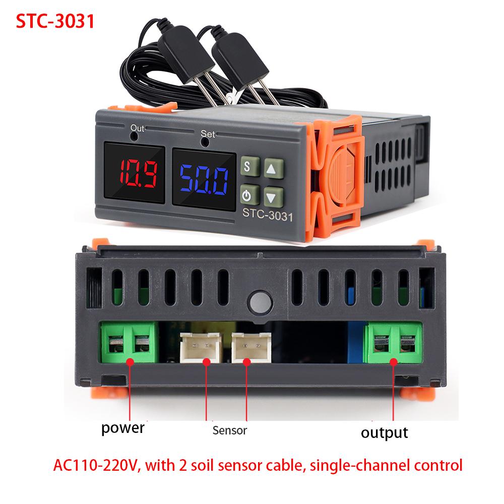 AC110V-220V Digital Soil Humidity Controller Soil Moisture Meter Hygrometer Garden Plants Humidity Thermoregulator STC-3030