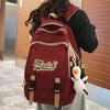 Детский рюкзак для девочек начальной школы, бордовый, для студенток колледжа, учениц средней школы, учениц неполной средней школы