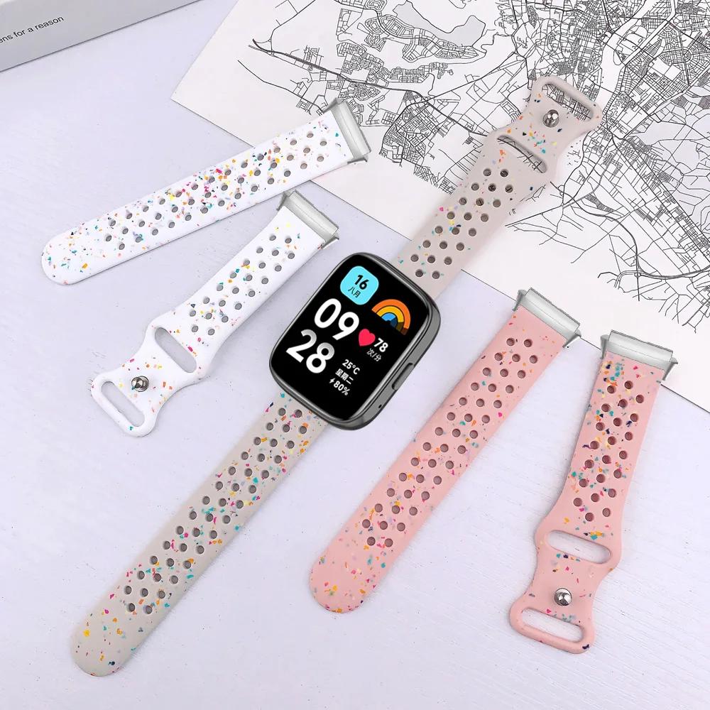 Силиконовый ремешок для Redmi Watch 3 Active Металлический адаптер Ремешок-браслет для Redmi Watch 3 Lite Замена браслета Аксессуары