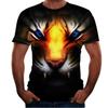 Футболка с принтом «Животное Тигр 3D» Мужская футболка с короткими рукавами «Лев» Мужская быстросохнущая футболка
