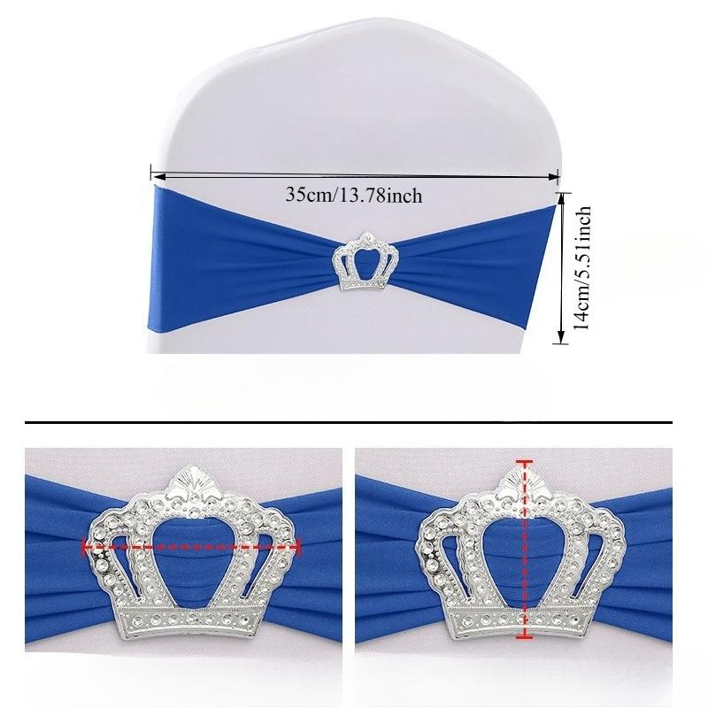 Elastic Chair Back Bow No Tie Strap with Heart Ring Wedding Banquet Decoration Stretch Butterfly Tie