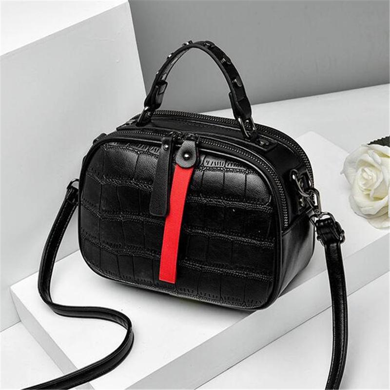 Женские сумки через плечо из искусственной кожи для отдыха, сумки через плечо с застежкой-молнией и решеткой контрастного цвета