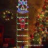 Christmas LED Santa Climbing Stair Lights with Wall Decorations