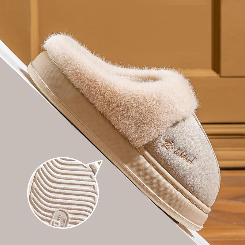 Fashion Litfun Winter Women Fluffy Slippers Casual Soft Thick Sole Fuzzy Indoor Slides Warm Plush Home Slippers Fur Women Cotton Slipper