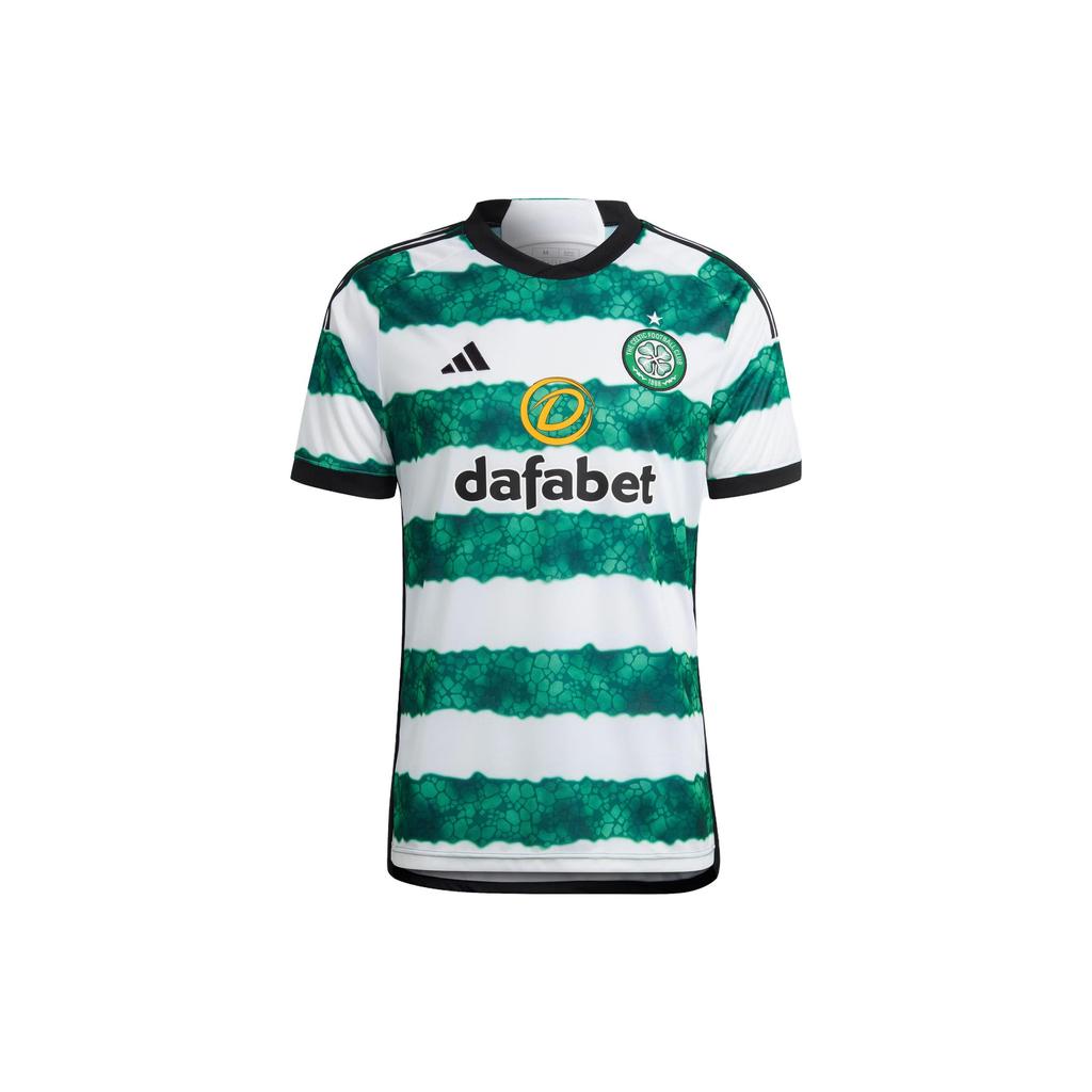 adidas Домашняя майка Celtic FC 23/24 белая/зеленая мужская уличная одежда HY3343