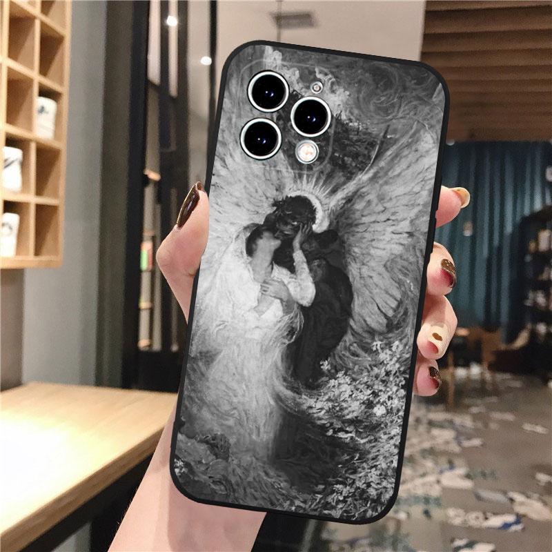 Чехол для телефона для iphone 17 Pro Max 17 Pro Air 16 15 14 13 Pro Max 15 16 Pro 15Plus Черный Ангел Смерть демон