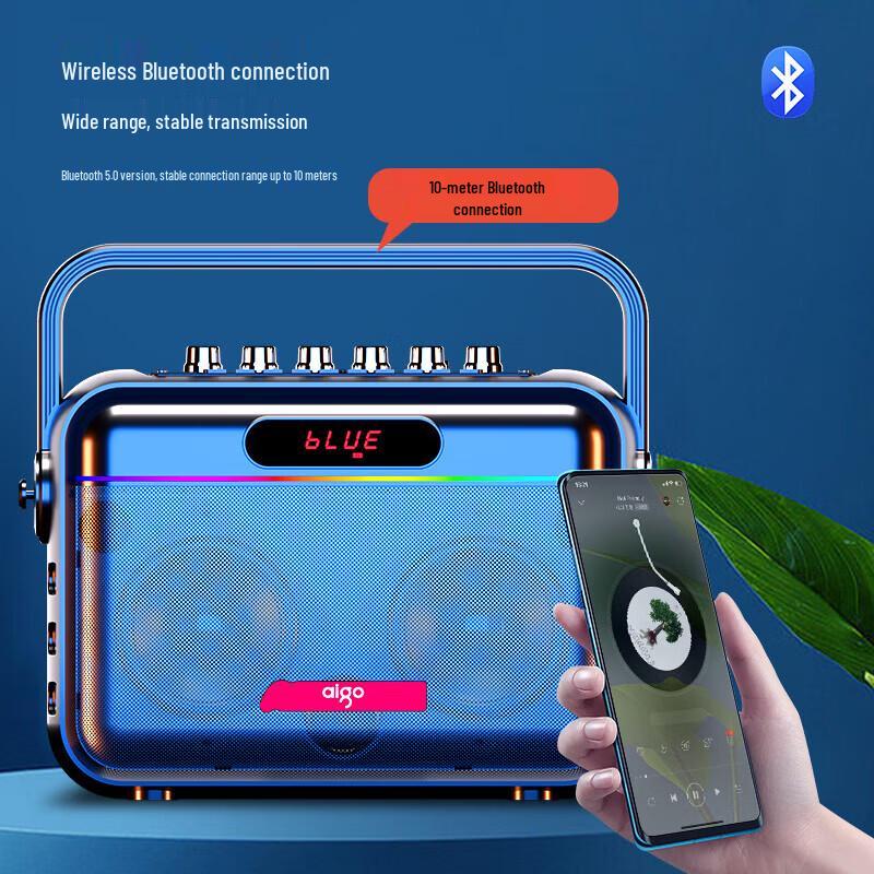 Bluetooth-колонка aigo T189, штекер CN (адаптер в комплекте) (Китайская версия)
