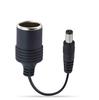 Inverter Cigarette Lighter Car Direct Cigarette Lighter Compatible with 30cm Long Cable, Connection, Clip-on Cable, 12V/24V Vehicles, (Black)