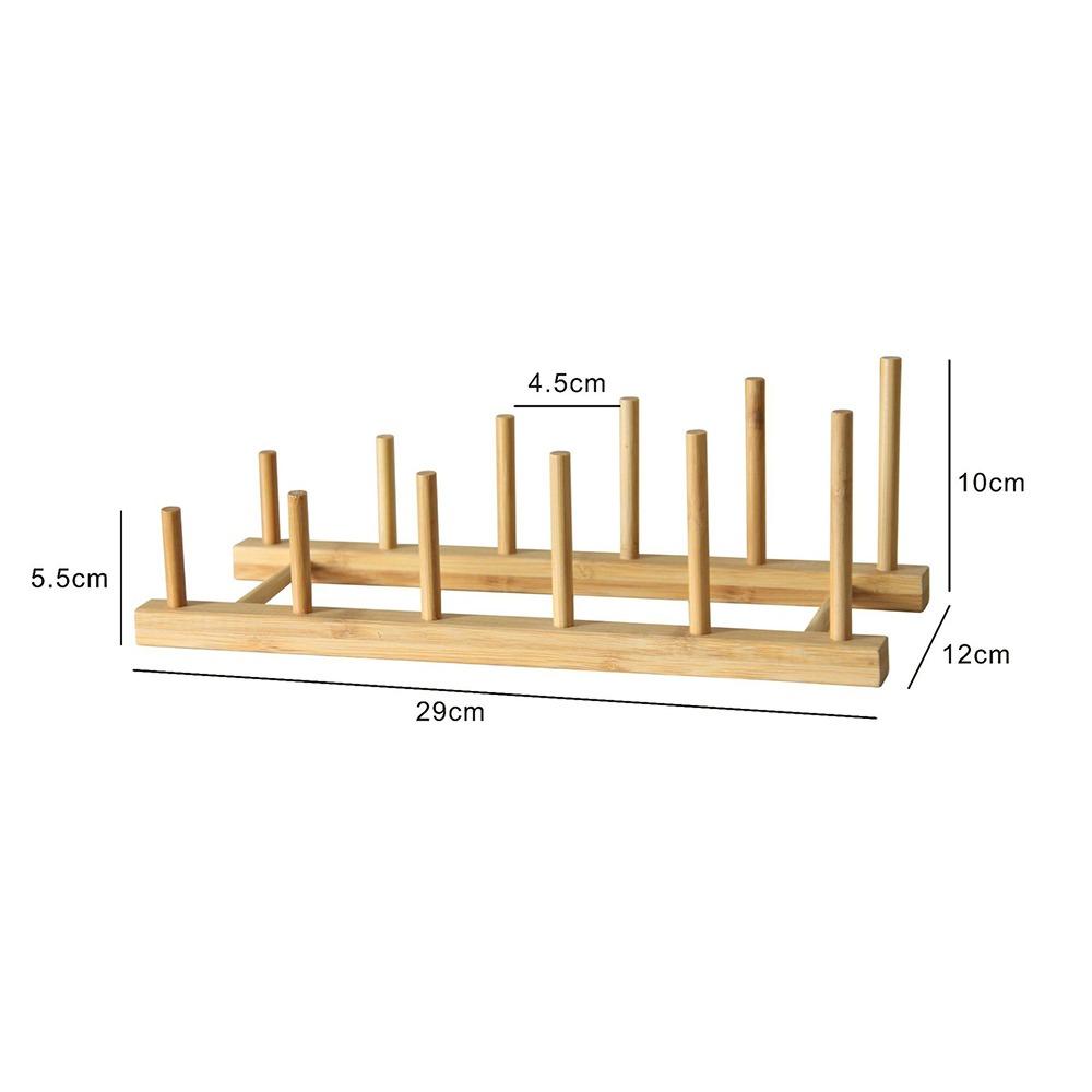 Многофункциональная сушилка для посуды Деревянная подставка для крышек кастрюль Экономия места Кухонная подставка для тарелок Кухня