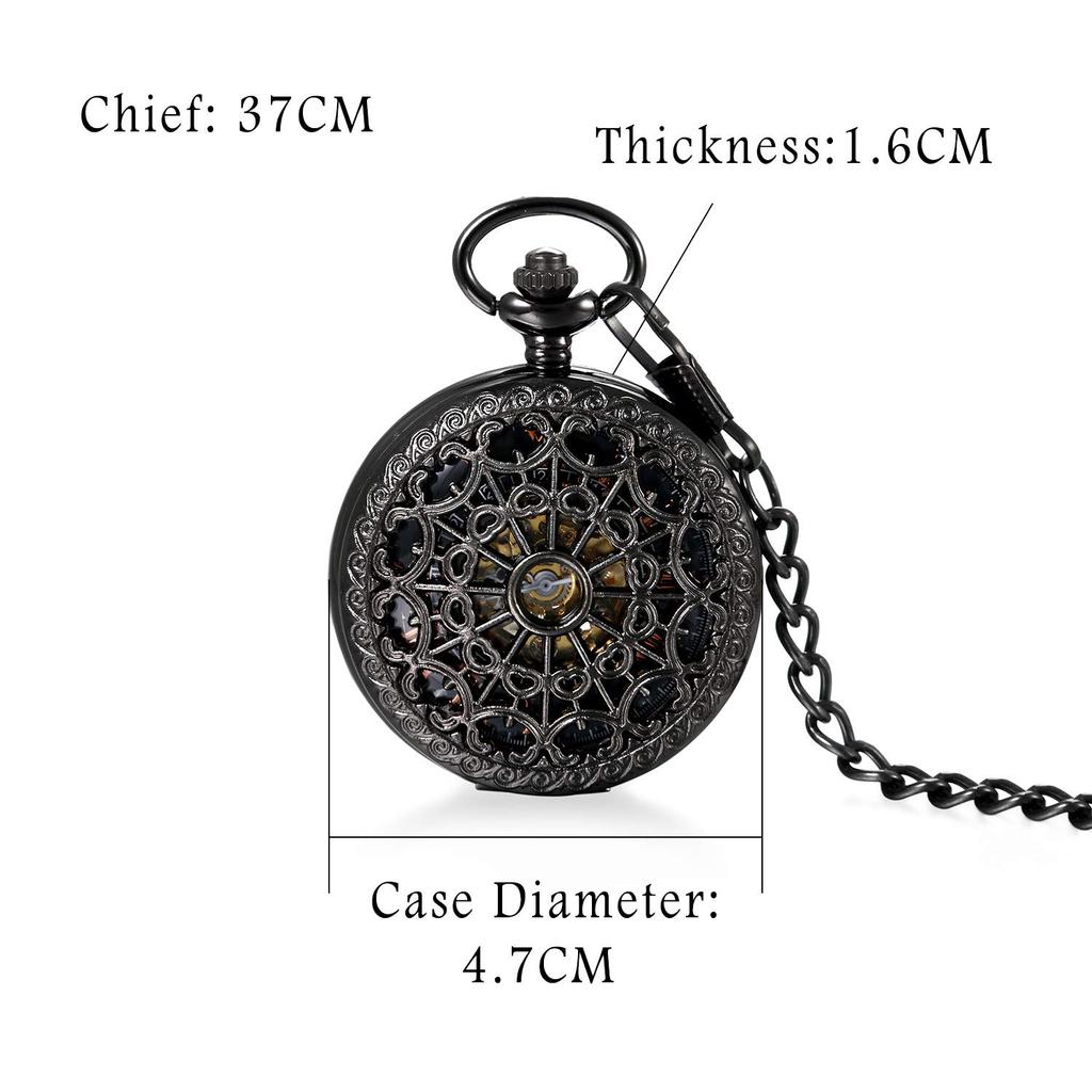 JewelryWe Pocket Watch Lock Retro Antique Roman Analog Pocket Watch Pendant Necklace Clock Not Waterproof Cosplay Event Halloween Birthday Anniversary