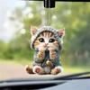2D мультяшный кулон, поперечный акриловый плоский автомобильный зеркальный кулон, украшение для дома