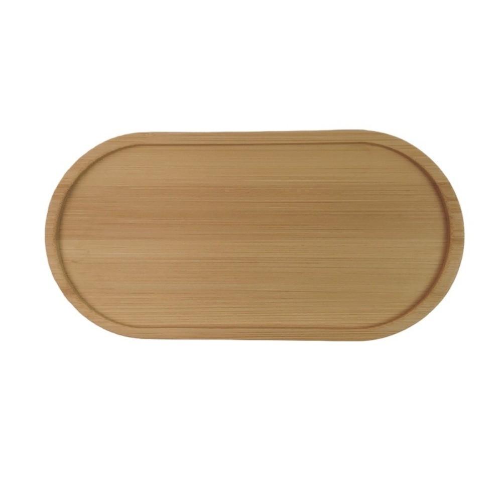 Oval Wooden Tray Heat Resistant Wooden Storage Tray Eco-Friendly Coffee Cup Mat Coaster Restaurant
