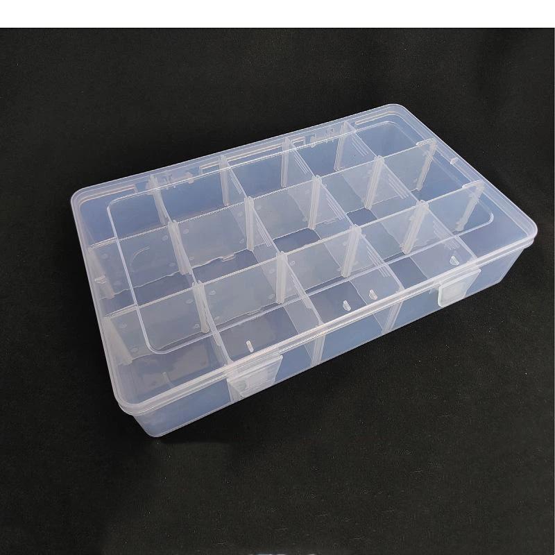 Пластиковый органайзер на 15 ячеек, регулируемый, с съемными перегородками, кейс для хранения ювелирных изделий, бусин, поделок, бытовых мелких предметов, винтов, инструментов