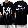 Korn Музыкальный Концерт Рок-группа Мировое Турне Чистый Хлопок Футболка Высокое Качество Уличный Универсальный 2024 Летняя Мода Футболка