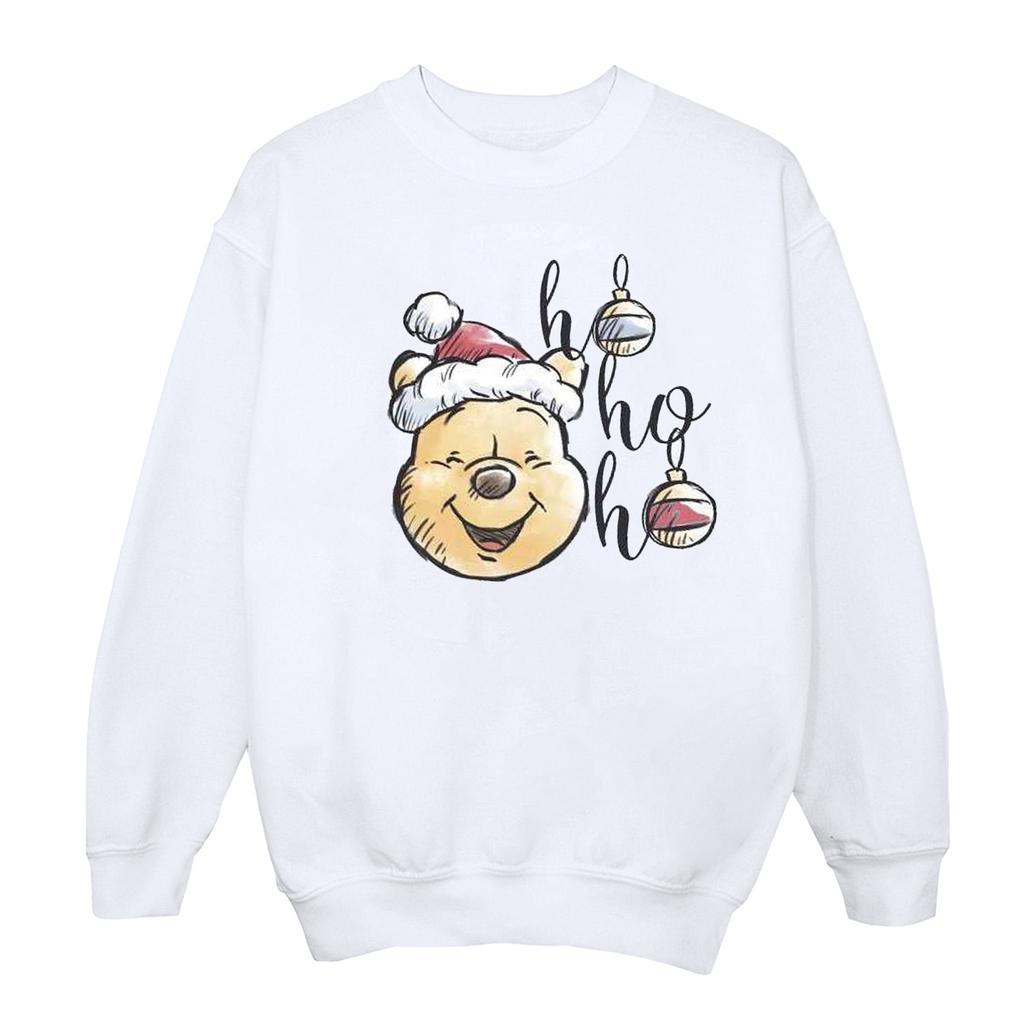 Disney Womens/Ladies Winnie The Pooh Ho Ho Ho Baubles Sweatshirt