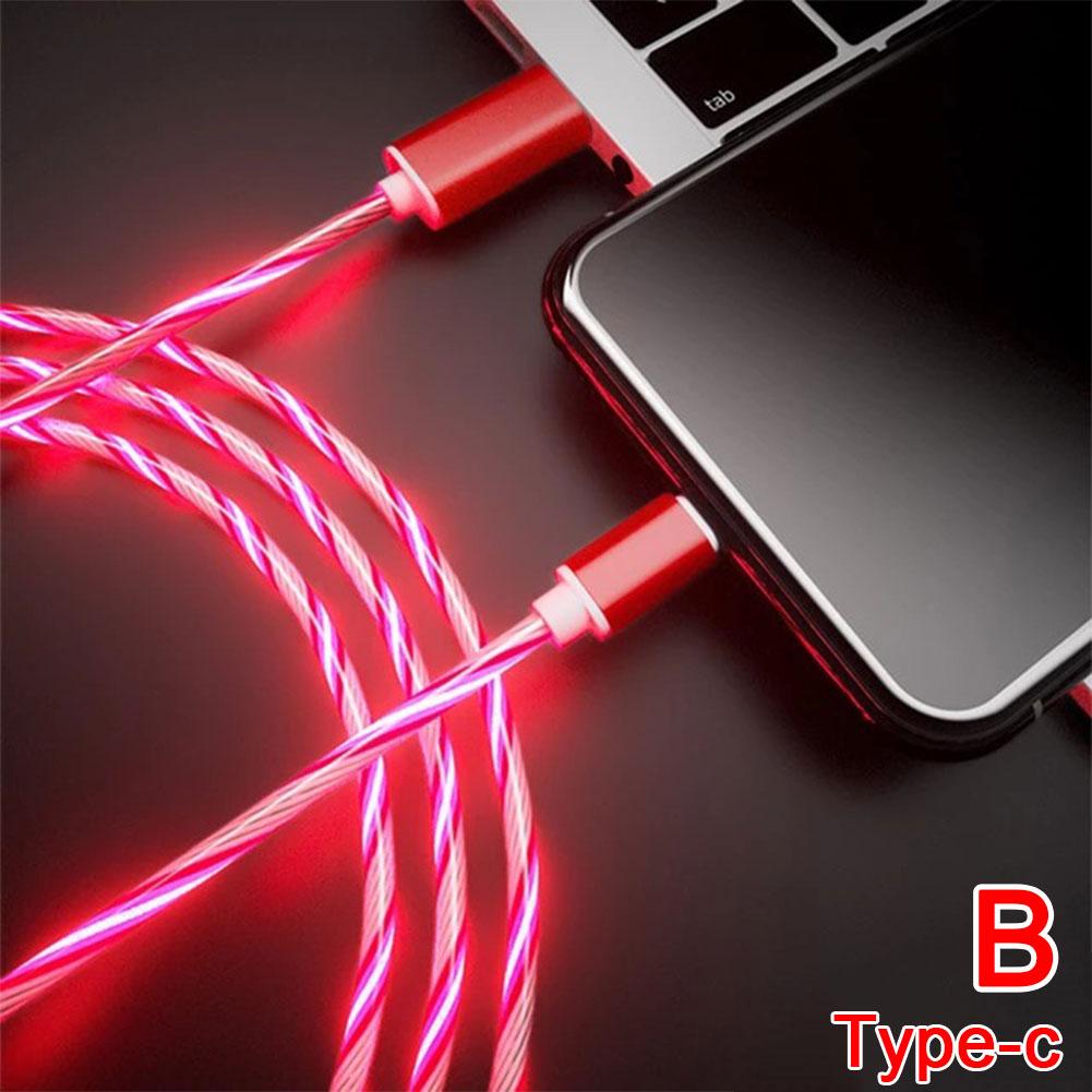 Streamer Data Cable Fast Charging Type C Cable For Huawei 1m Cable Streamer Flowing LED B8R5