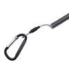 Outdoor Elastic Climbing Steel Wire Anti-lost Spring Rope Carabiner Lanyard Fishing String