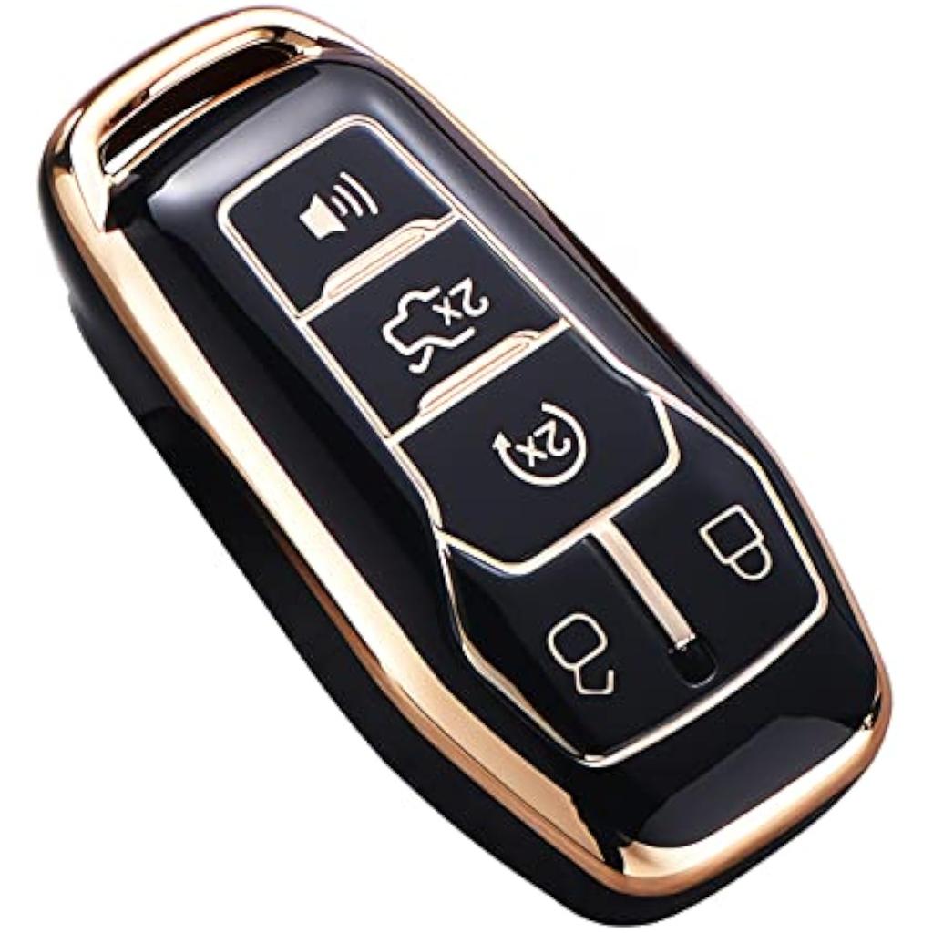 Для чехла на брелок Ford с цепочкой для ключей, мягкий чехол из ТПУ премиум-класса с полной защитой для ключа Ford Fusion Mustang, защитный чехол для дистанционного ключа Lincoln Smart