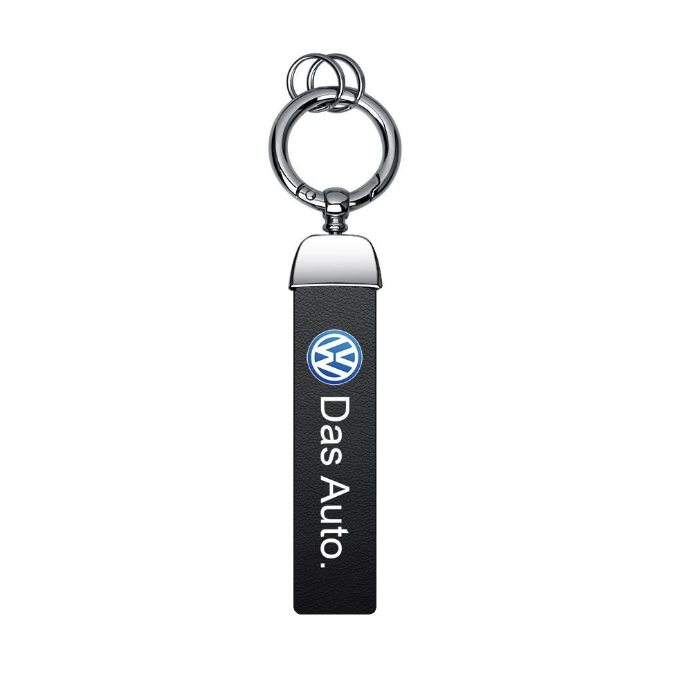 3D Metal Leather Car Keychain Key Chain Ring Accessories For Volkswagen GTI Golf Polo 6 7 Passat VW CC Tiguan T-ROC Jetta Taigo IF2