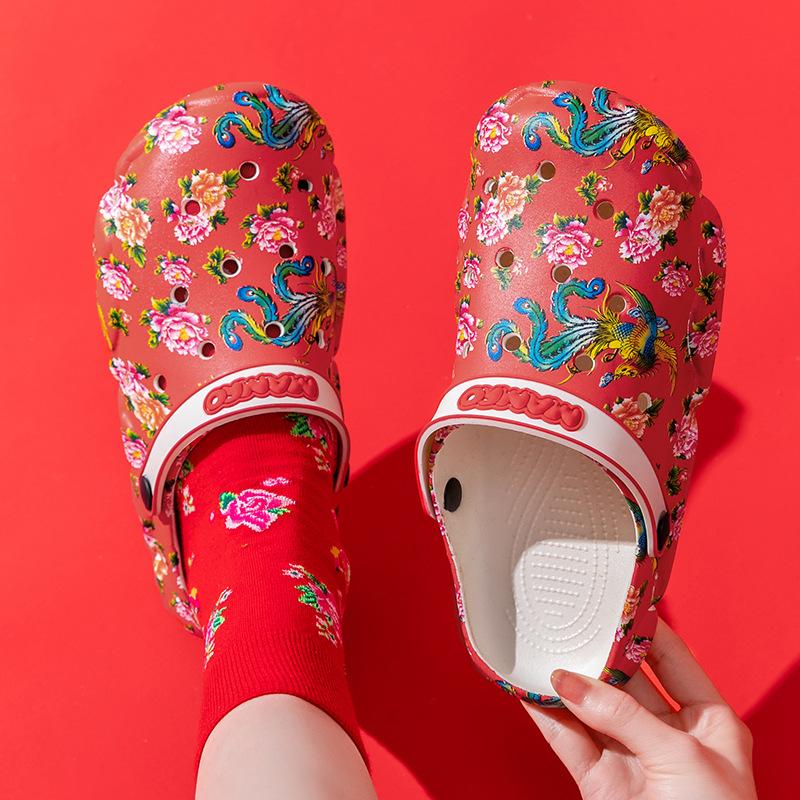 Обувь Red Hole для женщин, пляжная, садовая, сандалии для отдыха на открытом воздухе с носками, повседневные сандалии для мужчин