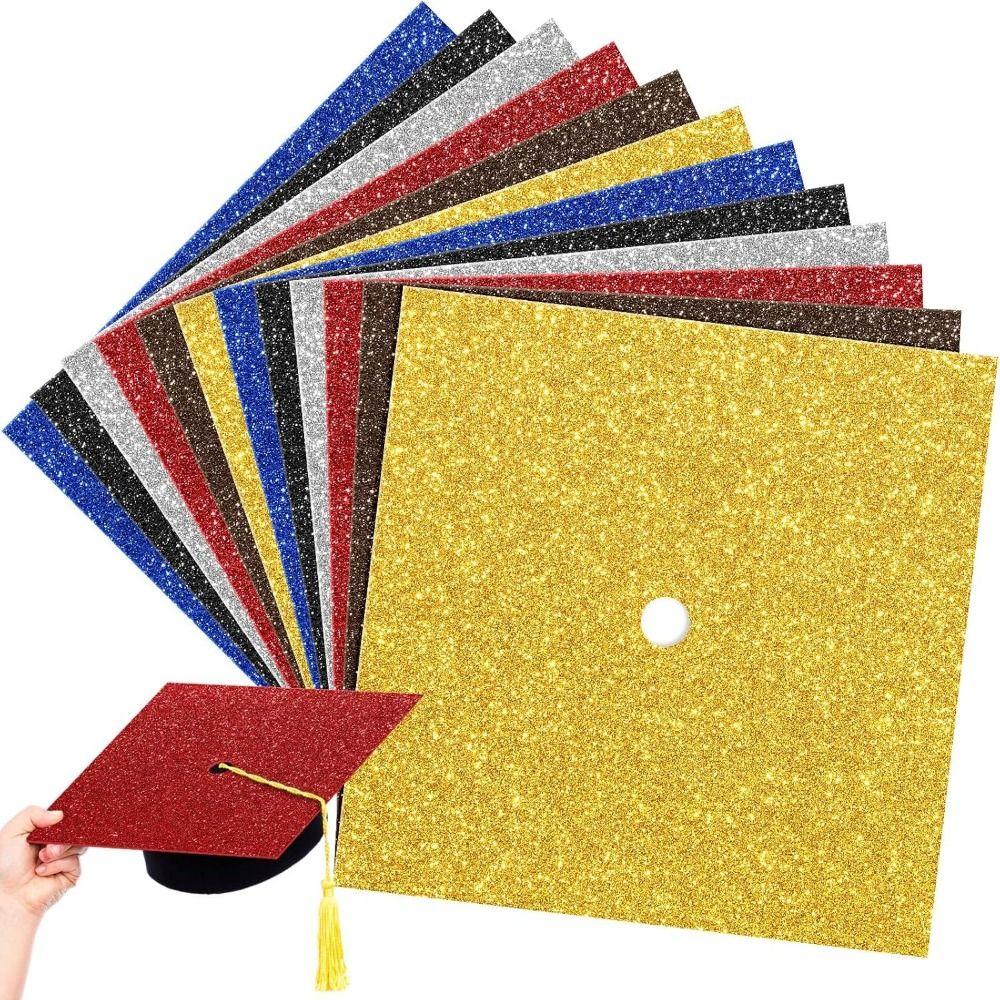 10 Sheets Shiny Glitter Craft Cardboard Creative Glitter Foam Paper  University