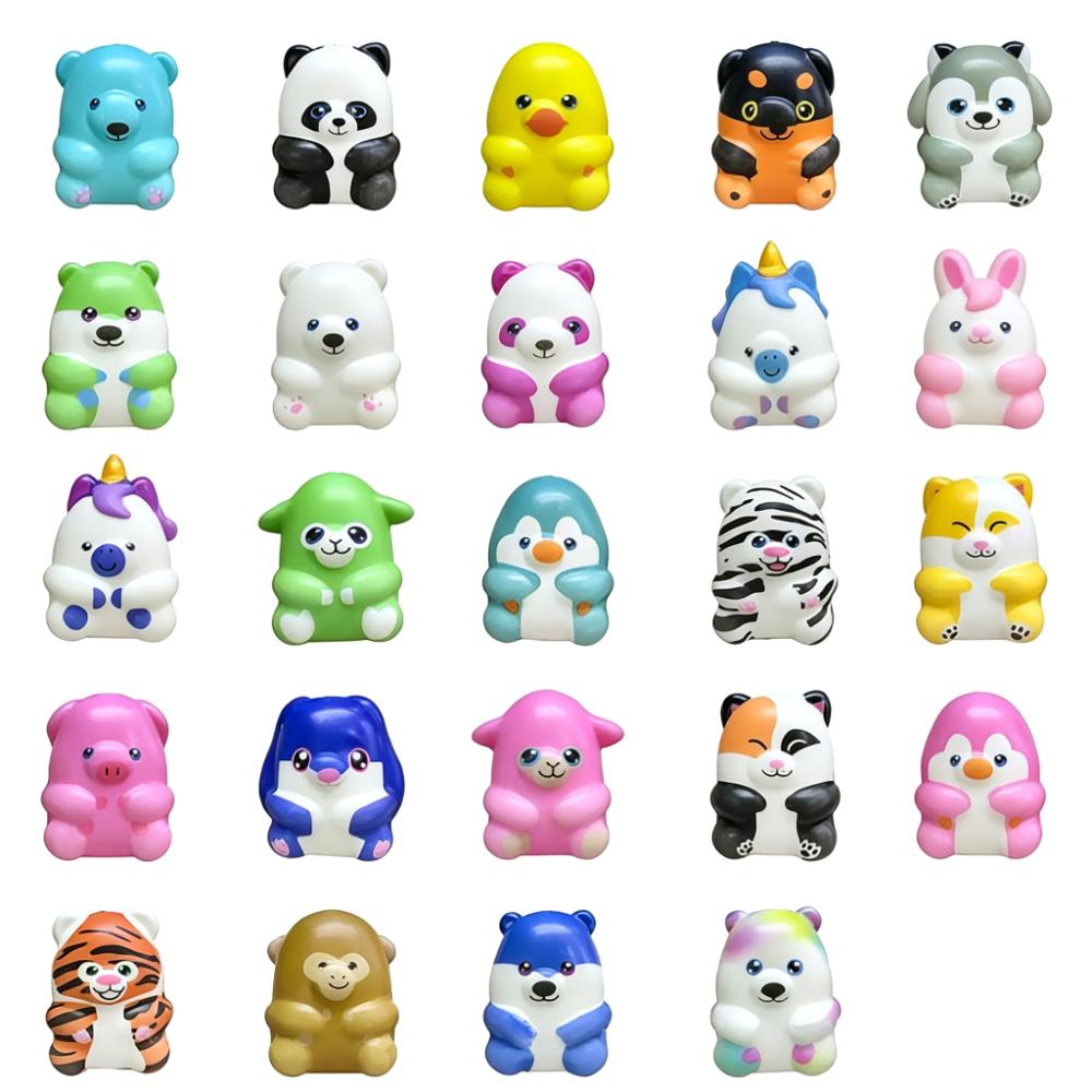 12pcs/set Slow Rebound Penguin Squeeze Toys Slow Rising Mushroom Squishy Toy Carnival Goodie Bag