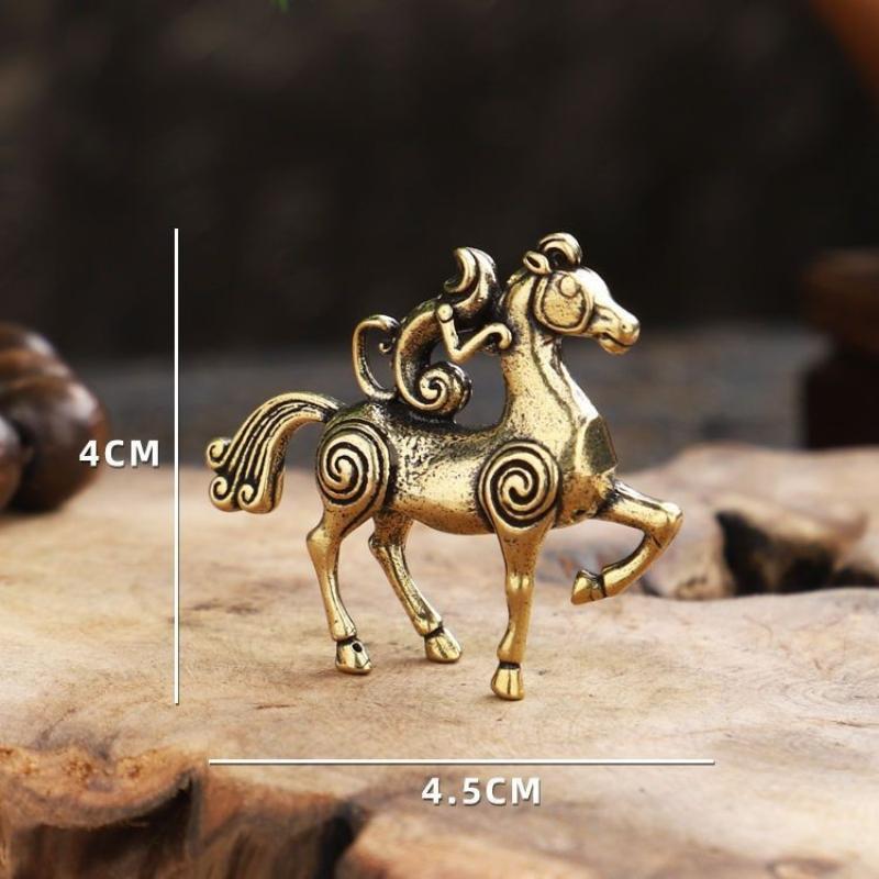 2026 Year Of Horse Brass Feng Shui Horse Figurines Miniatures Bless Your Career With Success Home Office Desktop Decoration Gift