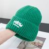 Вязаная шапка для женщин Осень-зима Модные этикетки Теплая шапка Маленькое лицо Универсальная шапка для пар Шапки и кепки (унисекса)