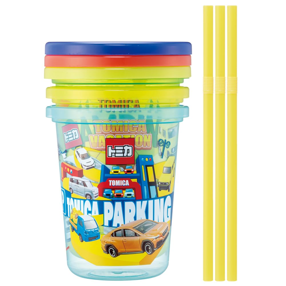 Skater Tumblers with Tomica Made in Straws, 320ml, 24, Japan, SIH3ST-A
