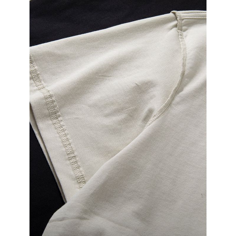 Short sleeve T-shirt Men's Summer Washed Cotton Moisture Absorption Breathable T-shirt inside-out Wear Design American vintage Loose Half Sleeve