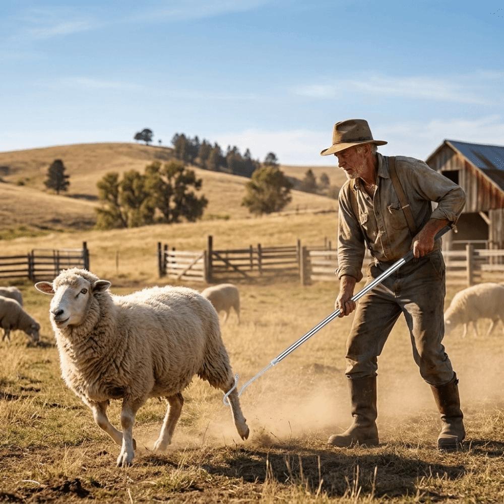 Long Pole Pig Catcher Pole Heavy Duty Livestock Catching Pole Sheep Catching Hook Farm