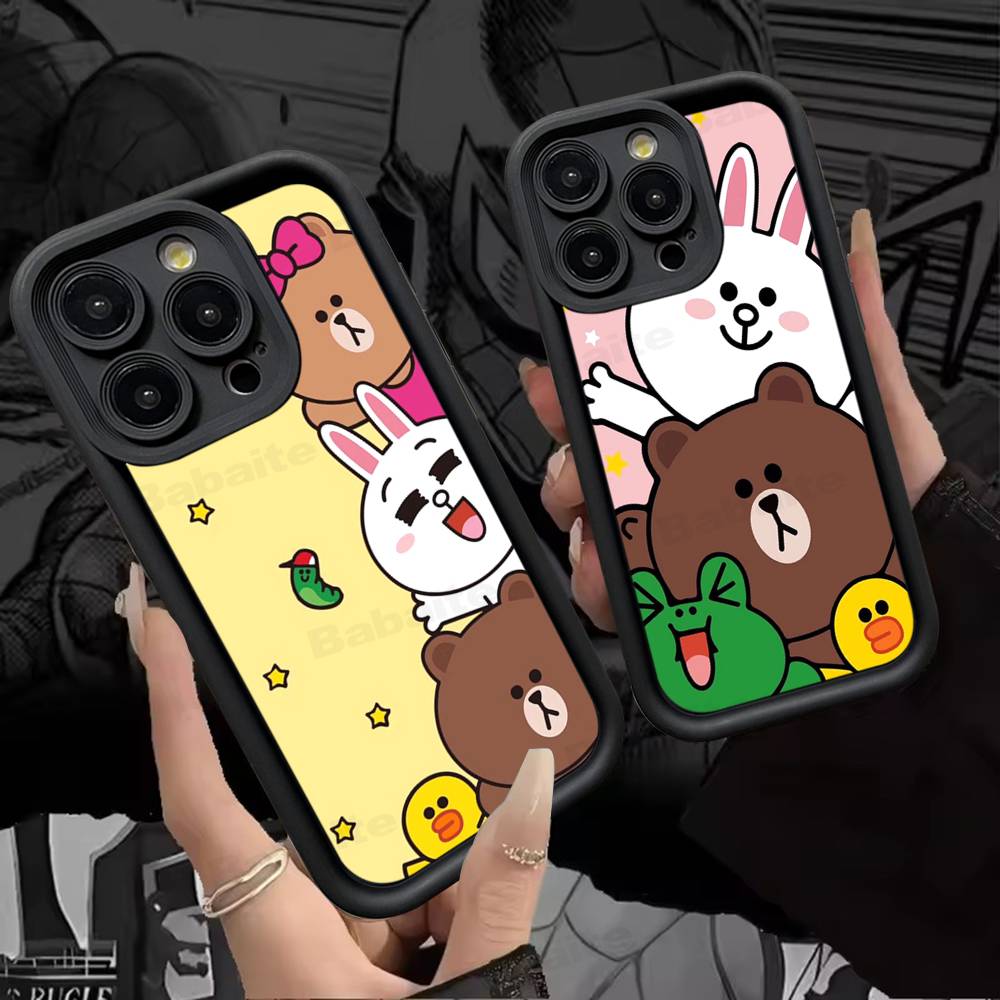 Cartoon Cute C-Cony B-Brown Phone Case For IPhone 17 16 15 14 13 12 11 Air Plus Pro Max Soft Back Cover