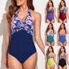 Women's Bikini Swimwear One-Piece Vintage Conservative Solid Sexy Swimsuit Swimming Beachwear