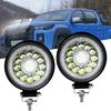2Pcs 4 Inch LED Work Light Bars 160W 16000LM Super Bright Waterproof Round LED Work Lights Spot