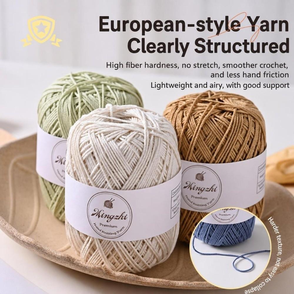 Blended Fiber Organza Yarn 1.2mm DIY Craft Yarn Durable Hand Knitting Yarn Bags Hats Baskets
