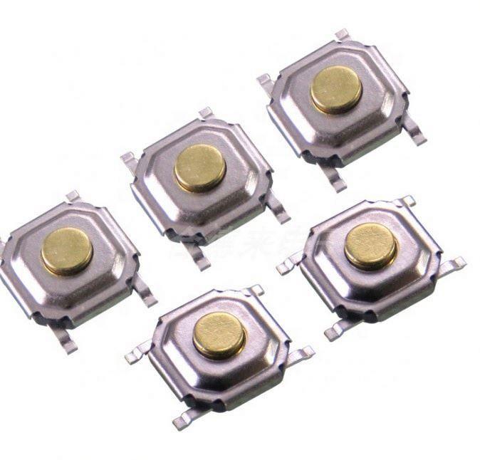 Original Brand Tactile Switch 5.1x5.2mm4*1.5H Copper Head 1.7/2.0 Braided Patch Micro Keys Dust Proof Made in China