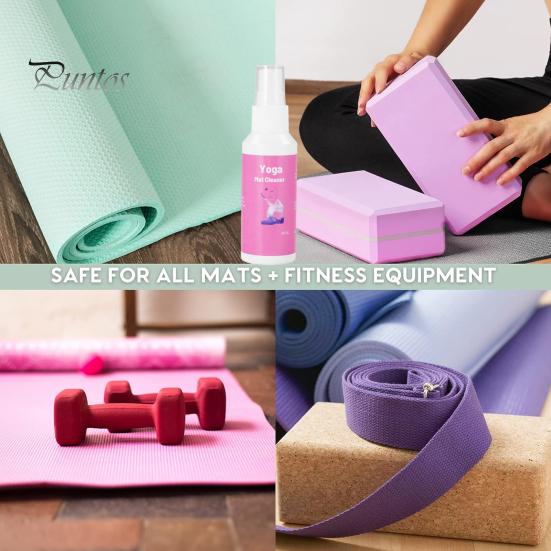 60 мл очиститель коврика для йоги, портативный спрей для удаления пятен от пота, домашний тренажерный зал, фитнес-коврик, чистящее жидкое моющее средство, подарок для любителей йоги