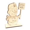 Wooden Snowman To Assemble 11 X 14.6 X 0.4 Cm