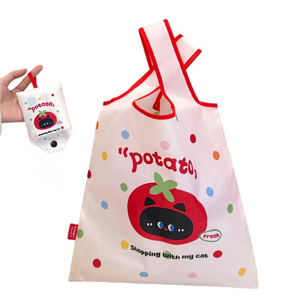 Reusable Eco-Friendly Bag Kawaii Cartoon Handbag Tote Bag Foldable Shopping Bag  Men