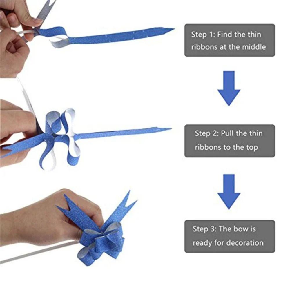 10 Pcs Solid Color Ribbon Pull Bow Gift Wrapping Ribbon Strings Party Decor Ribbons Flower
