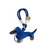 PU Leather Animals Keyring Hanging Ornament Mini Car Key Accessories Dachshund Dog Keychain  Men