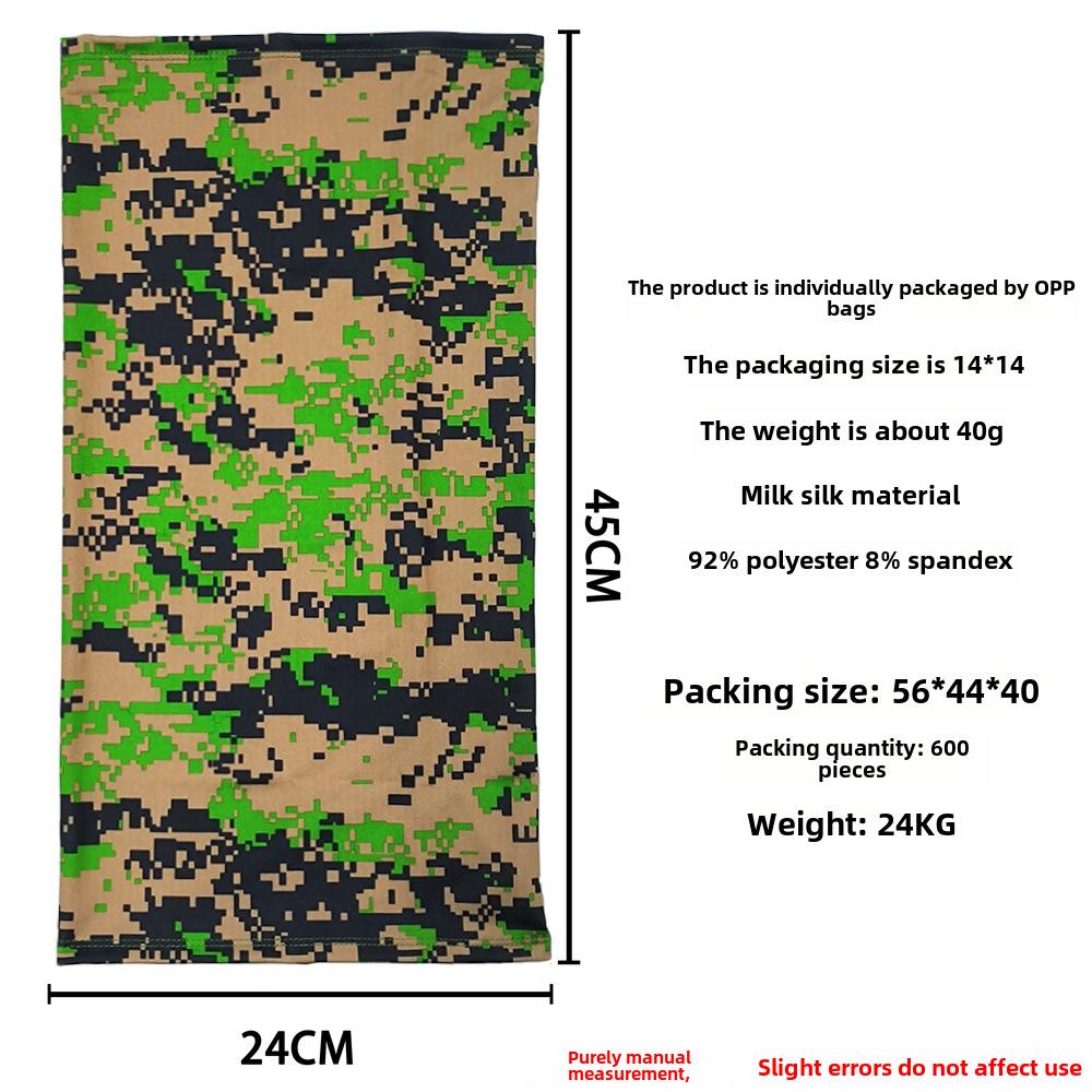 Дышащая летняя солнцезащитная маска Ice Silk: Многофункциональный велосипедный платок и полотенце для лица для рыбалки