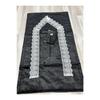 3 Piece French Guipure Embroidered Velvet Dowry Bridal Set Prayer Rug