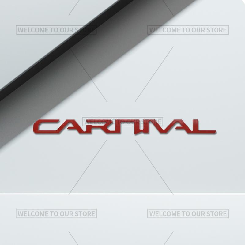 AANA1 3D Car Styling For Kia Carnival Letter Emblem HEV LX EX SX Prestige Badge Metal Stickers Rear Trunk Decals Auto Accessories